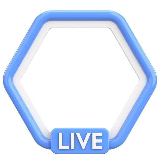 Photo live frame live streaming 3d illustration