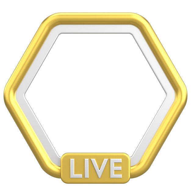 Live frame Live streaming 3D illustration