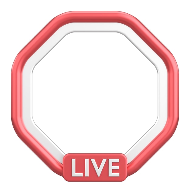 Live frame streaming 3D-illustratie