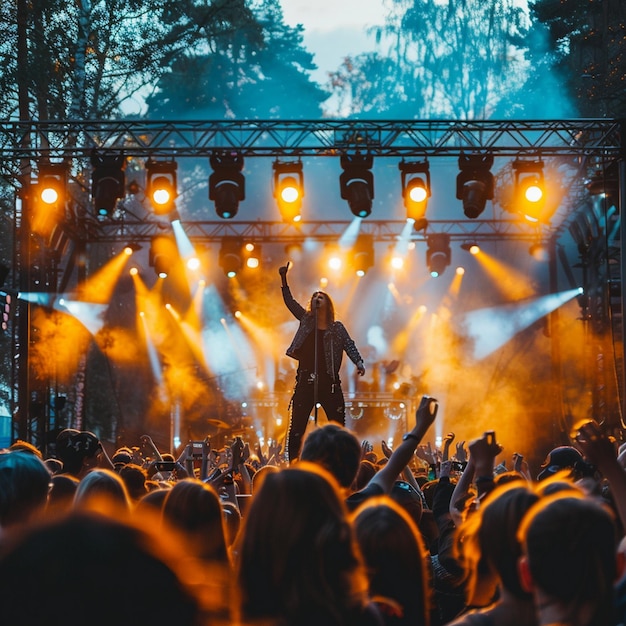 Live Music Festival Performance Crowd Stage