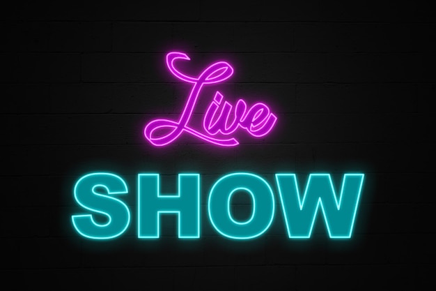 Live show Neon licht