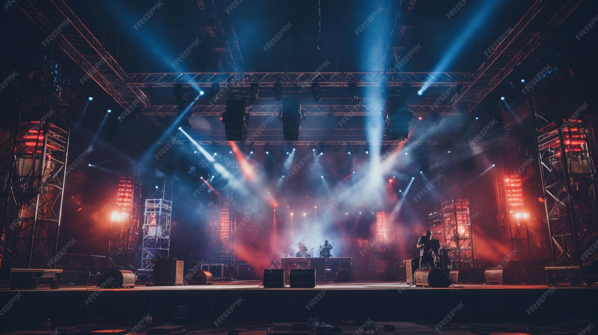 Premium Photo A Live stage production in an live venue Stage rigging