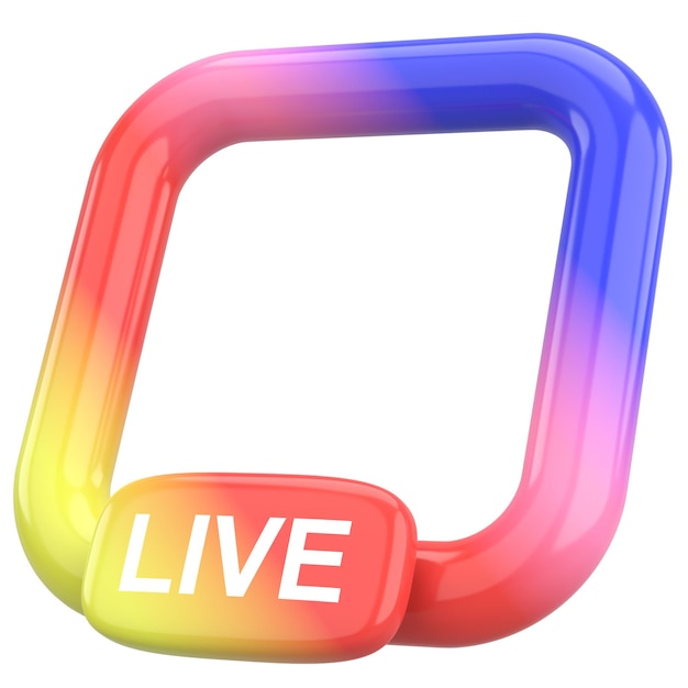 Live streaming frame 3D-illustratie