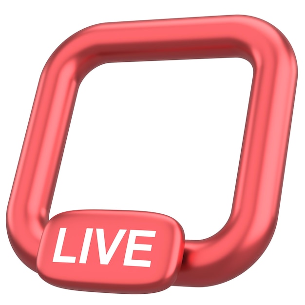 Live streaming frame 3D-illustratie