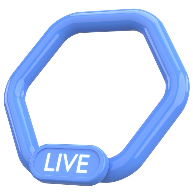 Live streaming frame 3D illustration