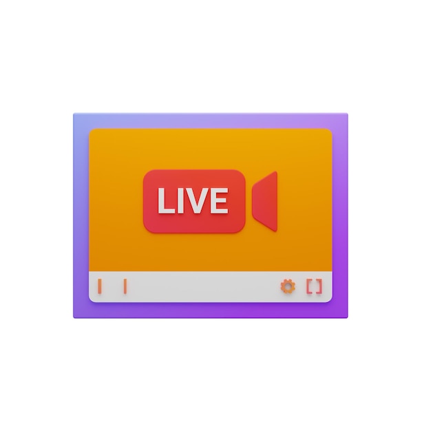 Live video tablet screen 3d icon