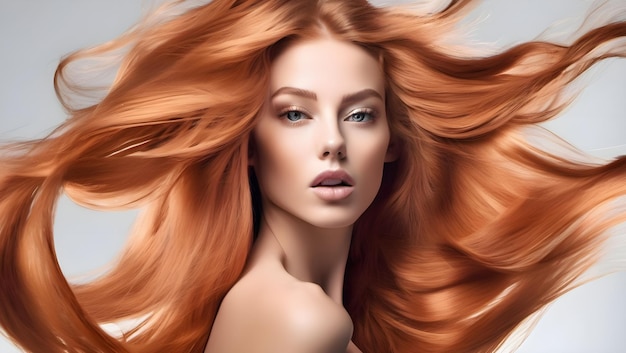 Lively Apricot Crush Hair on a White Background