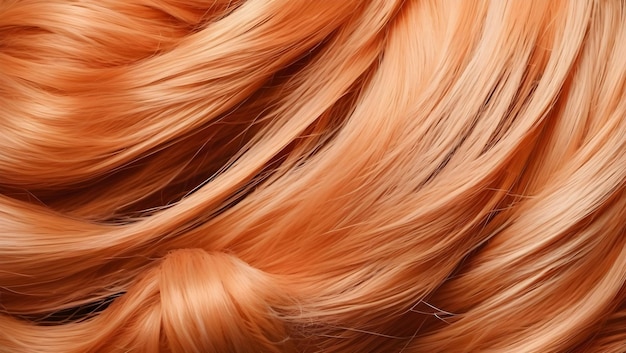 Lively Apricot Crush Hair on a White Background