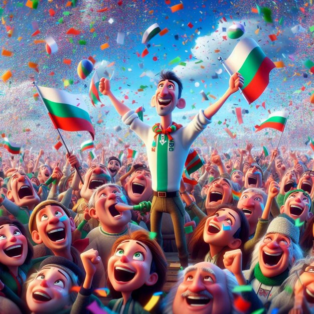 lively confetti skies Pixars 3D rendering brings Bulgaria Liberation Day to animated celebration