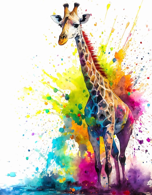 Lively giraffe