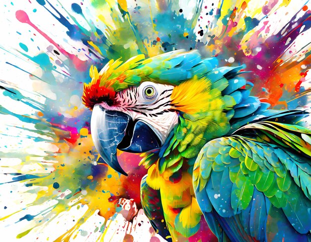 Lively parrot portrait