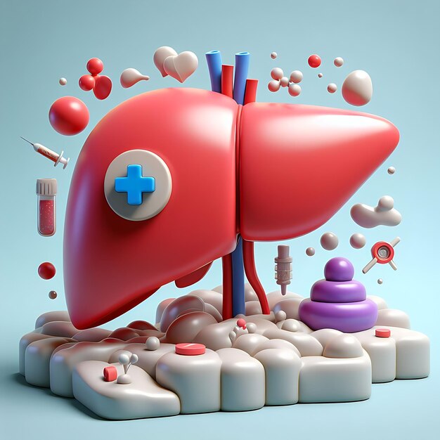 Photo liver 3d models explore anatomical illustrations and medical renderings for education and healthcare