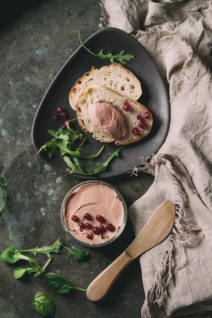 Liver paste with bread