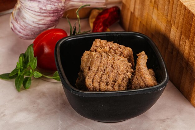 Liver Pate spread in the bowl