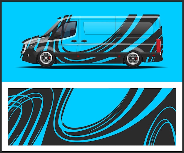 차량 비닐 브랜딩을 위한 리버리 카 랩 디자인