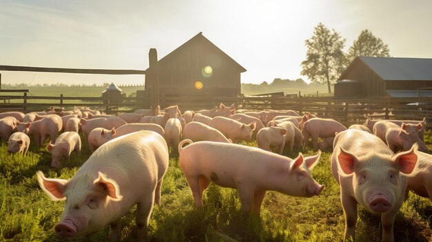 Фото Ферма свиней-животных