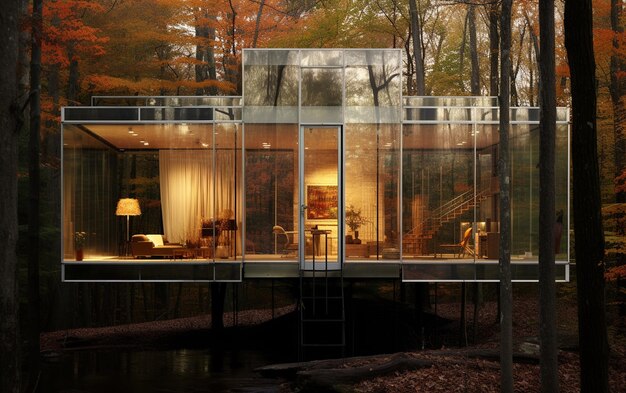 写真 透明なガラスハウスの中で暮らす夢が明らかに