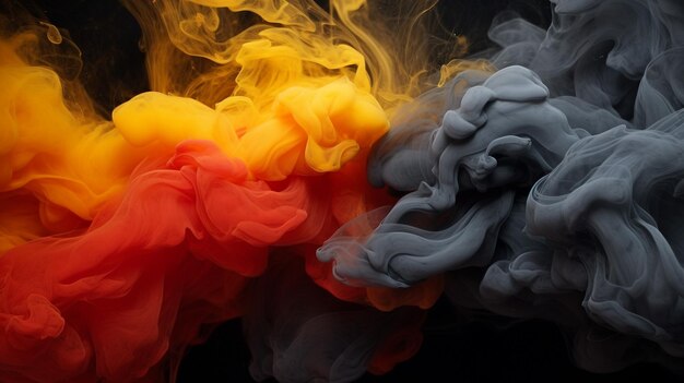 living charcoal gray marigold yellow cranberry red liquid plasma background