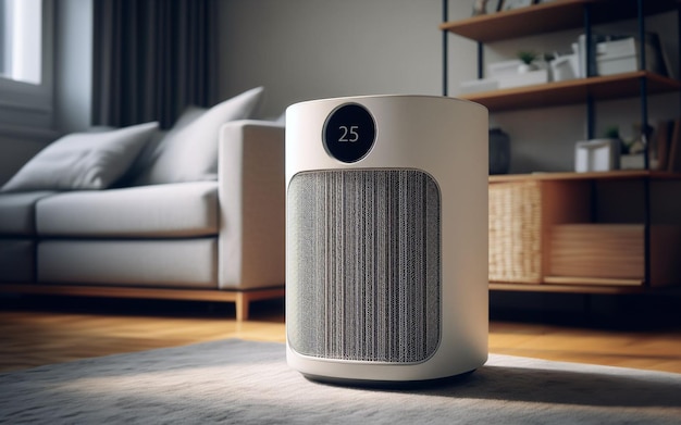 Living room air purifier for clean air air purity concept