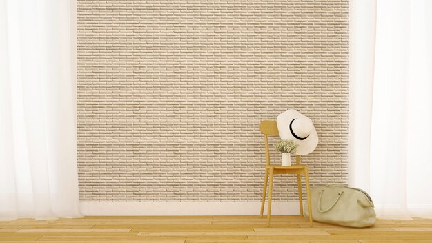 Living room brick decoration in home or apartment 