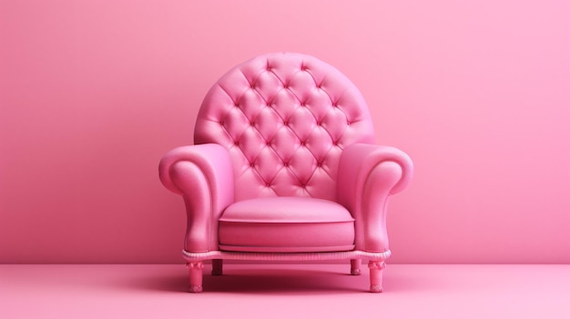Стол в гостиной изолирован на розовом фоне