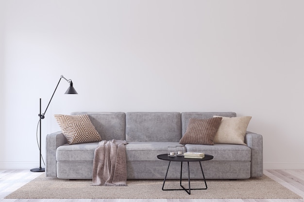living-room interior. 3d render.