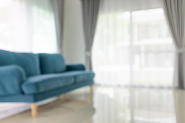 Living room interior blurred home background