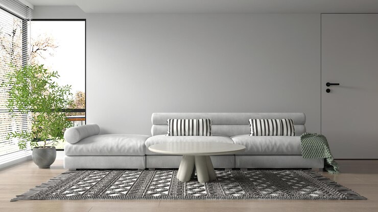 Premium Photo | The living room interior design and empty white wall