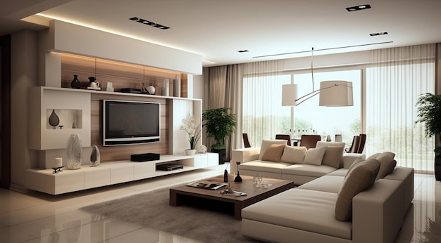 living room interior generativa IA