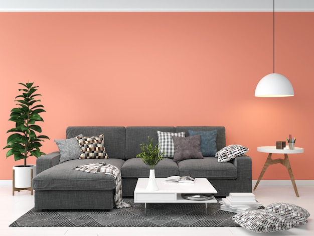 living room interior house floor template background mock up design copy space