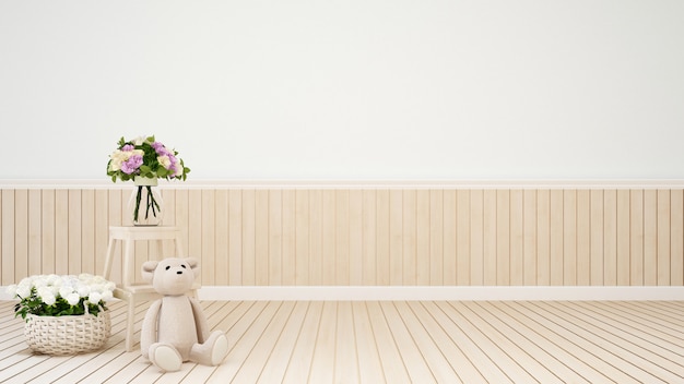 Гостиная или детская комната украшения цветок- 3D-рендеринга