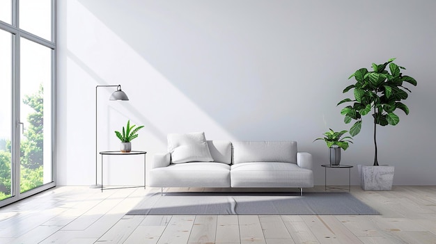 Living Room mockup Nordic Minimalism