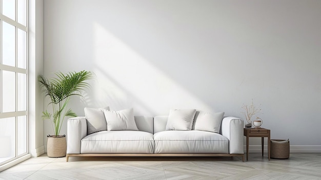 Living Room mockup Nordic Minimalism