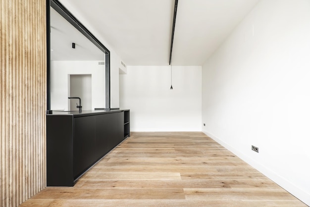 Living room of a recently renovated empty house