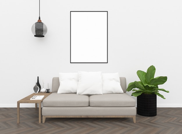 Living room - vertical frame mockup