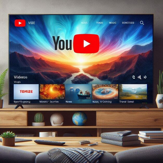 リビング ルームの雰囲気をテレビで YouTube アプリを利用すれば、無限のトレンド コンテンツへの入り口になります