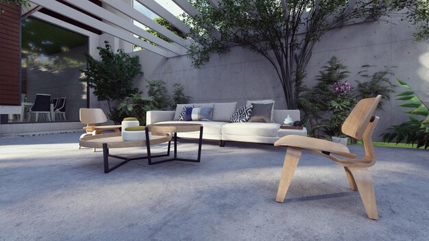 Photo living room with a balcony