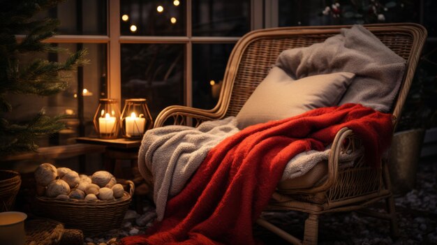 A Living Room With a Couch Bookshelf and a Christmas Tree