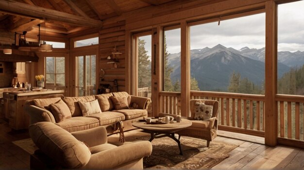 a living room with a couch and coffee table