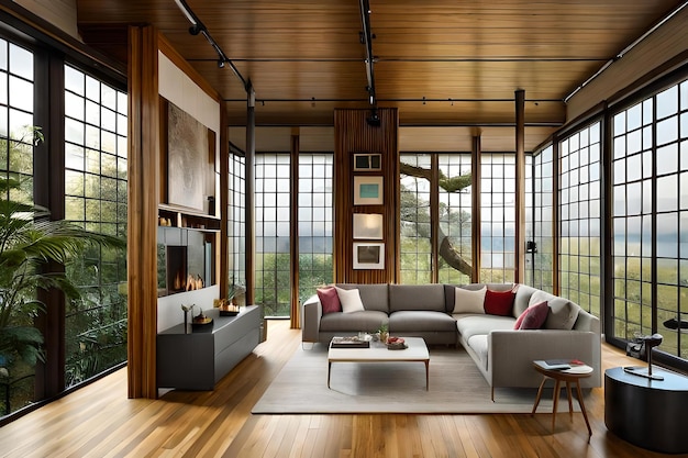 A living room with a couch, a fireplace, and a television.