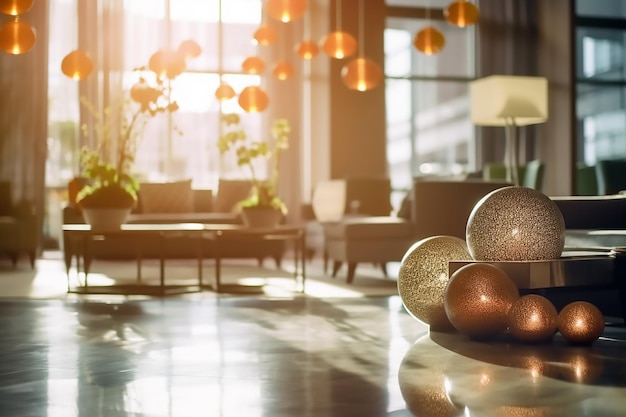 Living room with a couch and a planter on the floor