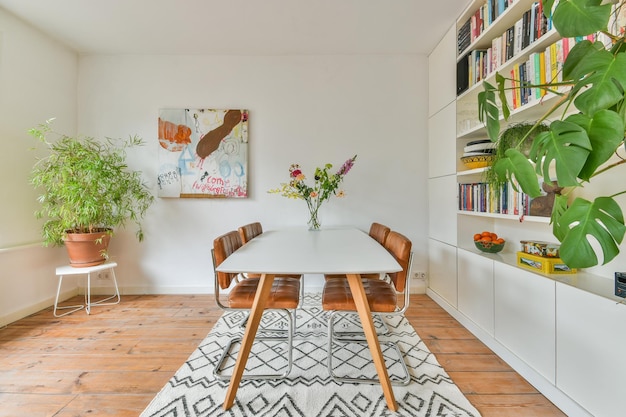 Living room with dining area