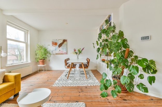 Living room with dining area