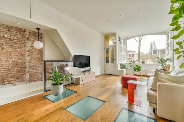 Living room with dining area