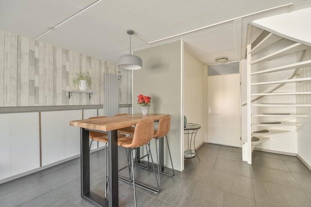 Living room with dining area