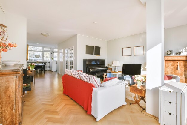 Living room with dining area