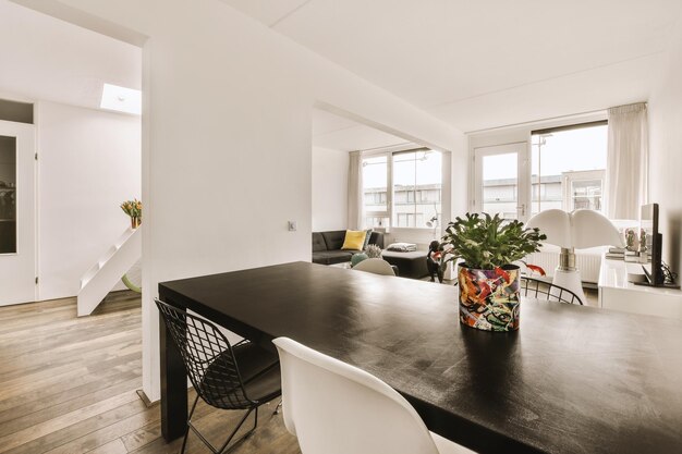 Living room with dining area