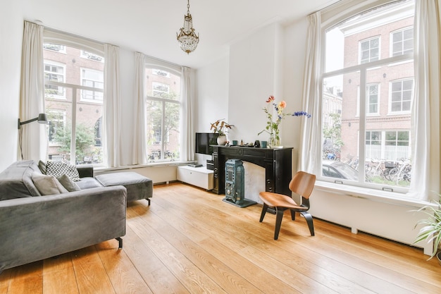 Living room with dining area