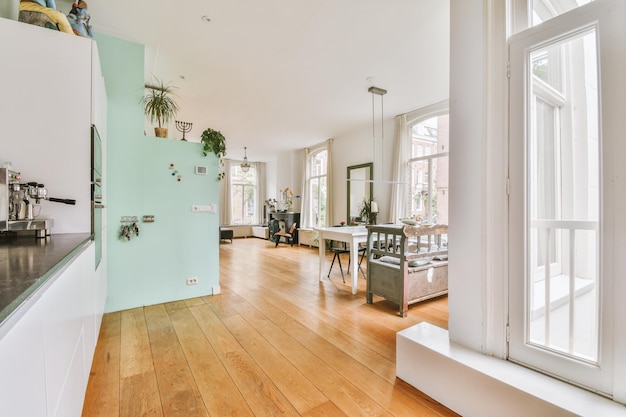 Living room with dining area