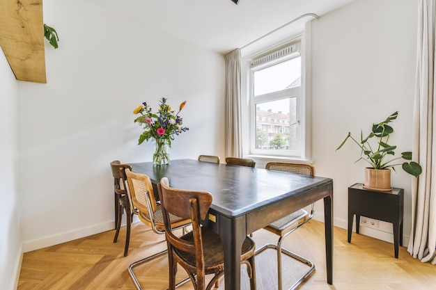 Living room with dining area